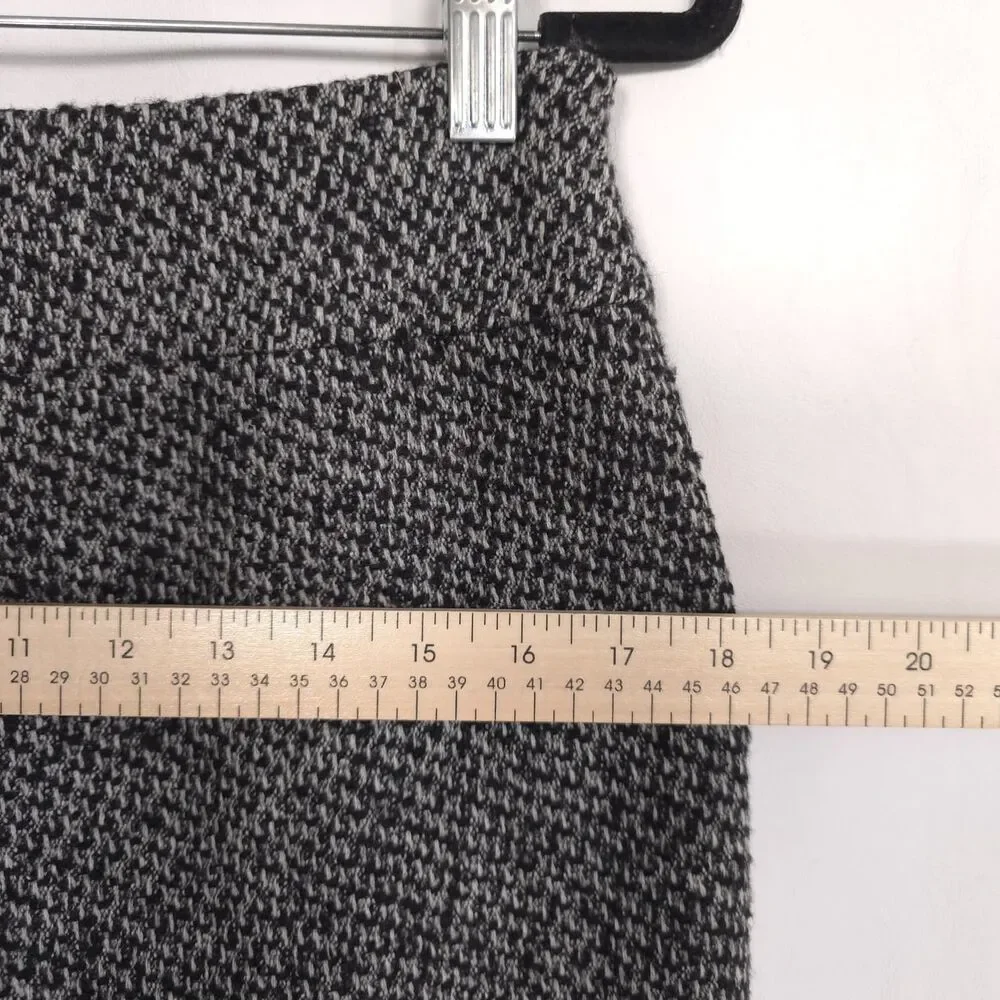LAFAYETTE 148 New York Skirt Tweed Virgin Wool Cashmere Camel Hair Black White‎